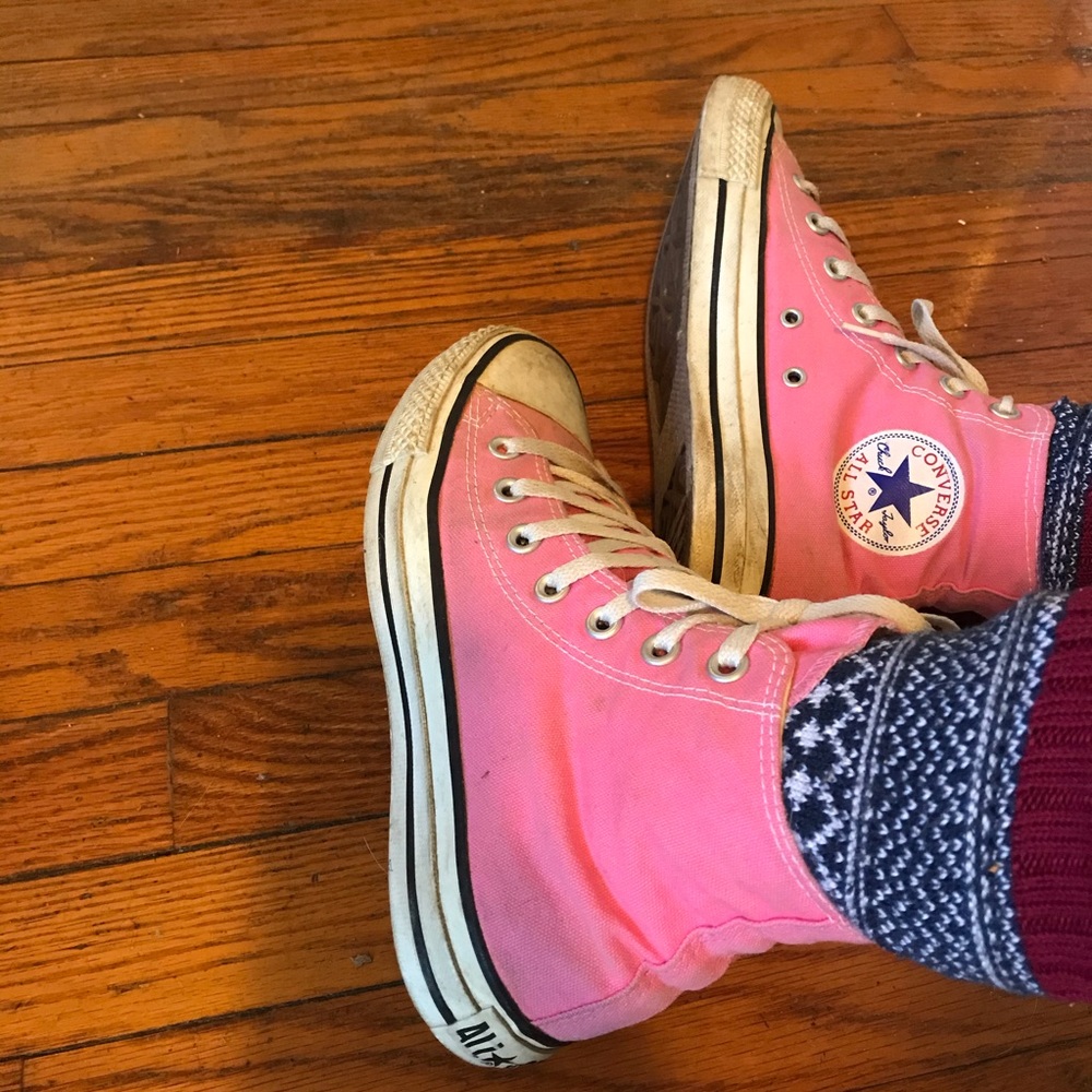 Pink High-Top Converse